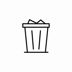 trash bin icon sign vector