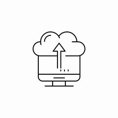 upload to cloud icon sign vector