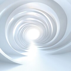 Obraz premium Abstract architectural spiral tunnel
