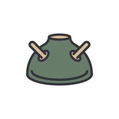 Stylized Icon Of A Landmine With An Explosion On Transparent