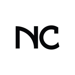 NC monogram logo design letter text name symbol monochrome logotype alphabet character simple logo