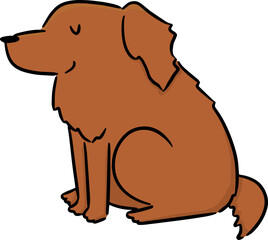 Illustration of golden retriever
