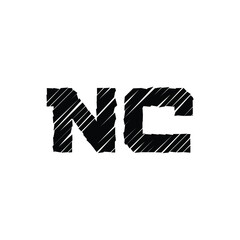 NC monogram logo design letter text name symbol monochrome logotype alphabet character simple logo