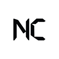 NC monogram logo design letter text name symbol monochrome logotype alphabet character simple logo