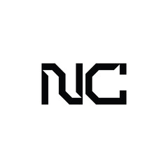 NC monogram logo design letter text name symbol monochrome logotype alphabet character simple logo