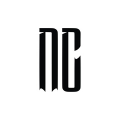NC monogram logo design letter text name symbol monochrome logotype alphabet character simple logo