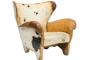 Vintage armchair with distressed upholstery