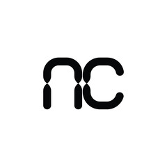 NC monogram logo design letter text name symbol monochrome logotype alphabet character simple logo
