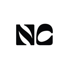 NC monogram logo design letter text name symbol monochrome logotype alphabet character simple logo