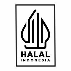 Halal logo Indonesia. Flat image