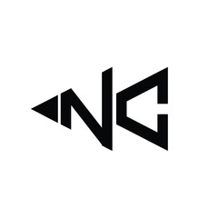 NC monogram logo design letter text name symbol monochrome logotype alphabet character simple logo