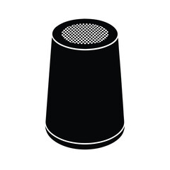 smart speaker black vector silhouette