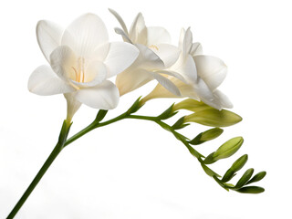 Obraz premium Freesia flower isolated on white background.