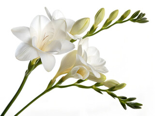 Fototapeta premium Freesia flower isolated on white background.