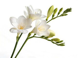 Fototapeta premium Freesia flower isolated on white background.
