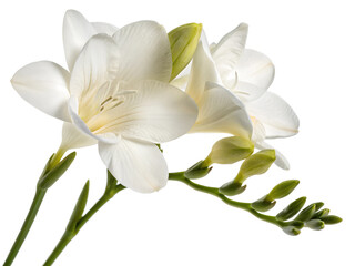 Fototapeta premium Freesia flower isolated on white background.