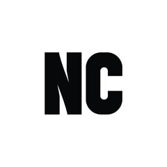 NC monogram logo design letter text name symbol monochrome logotype alphabet character simple logo
