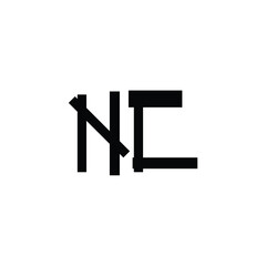 NC monogram logo design letter text name symbol monochrome logotype alphabet character simple logo