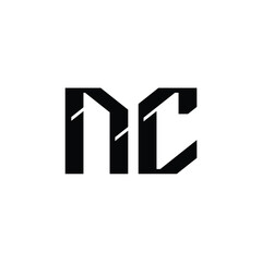 NC monogram logo design letter text name symbol monochrome logotype alphabet character simple logo