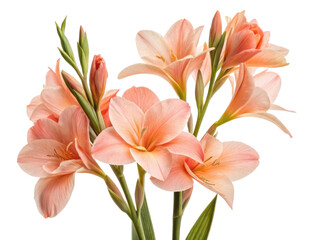 Fototapeta premium Beautiful canna flowers bloom gracefully, showcasing their vibrant colors and delicate petals, creating stunning visual display