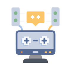 Fototapeta premium Game Development Solutions and Benefits Icon