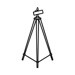 tripod black vector silhouette