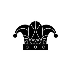 creative details Outline silhouette jester hat accessory  icon