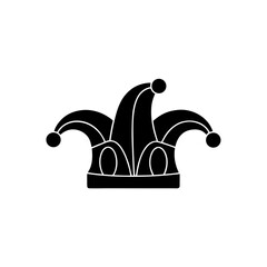 creative details Outline silhouette jester hat accessory  icon