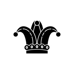 creative details Outline silhouette jester hat accessory  icon