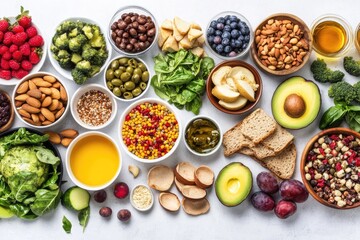 Variety of wholesome foods