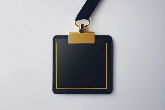 Blank security ID card or badge with a symbol for business travel luggage or bag concept design