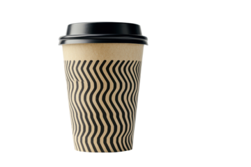 Paper coffee cup with kraft brown sleeve perfect for serving takeaway lattes cappuccinos and brewed coffee