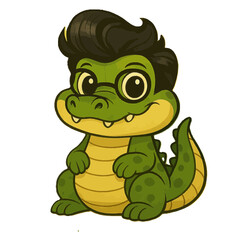 Obraz premium funny crocodile cartoon
