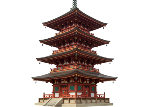 Stunning Pagoda Explore Ancient Chinese Architecture on Transparent background