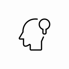 head lightbulb idea icon sign vector