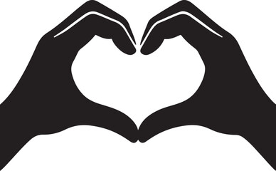 Fototapeta premium hand heart silhouette