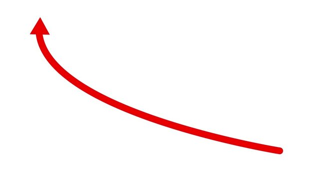 Abstract arrow up business graph icon animation. business chart growth concept animation. business growth graph - Vertical financial success and profit animation icon.