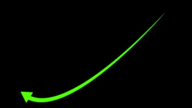 abstract business fall down arrow graph chart icon animation background 4k. Business decline trend.