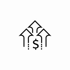 house upward arrows icon sign vector