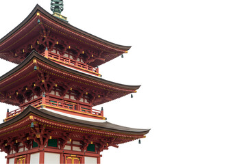 Fototapeta premium Stunning ThreeStory Pagoda Japanese Architecture Photo on Transparent background