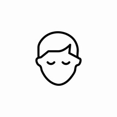 man neutral face icon sign vector