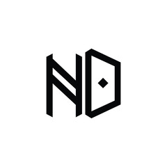 ND monogram logo design letter text name symbol monochrome logotype alphabet character simple logo