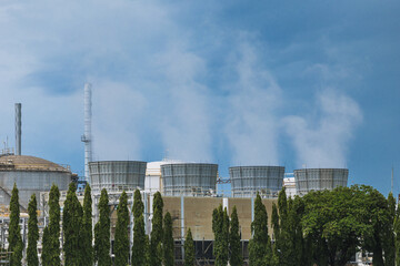 HVAC Water cooling tower, Heat exchanger, Air chiller of large industrial building, Air conditioner.