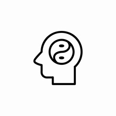 mind yin yang icon sign vector