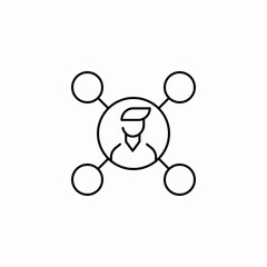 network connection nodes icon sign vector