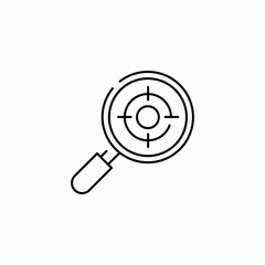 target search magnifier icon sign vector