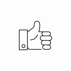 thumbs up approval icon sign vector