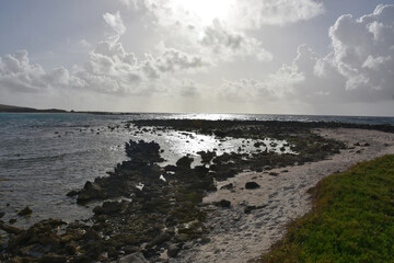 Cloudy Skies Over Baby Beach in Aruba