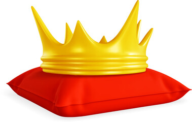 3d Crown on Pillow