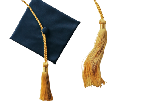 Graduation cap with tassels